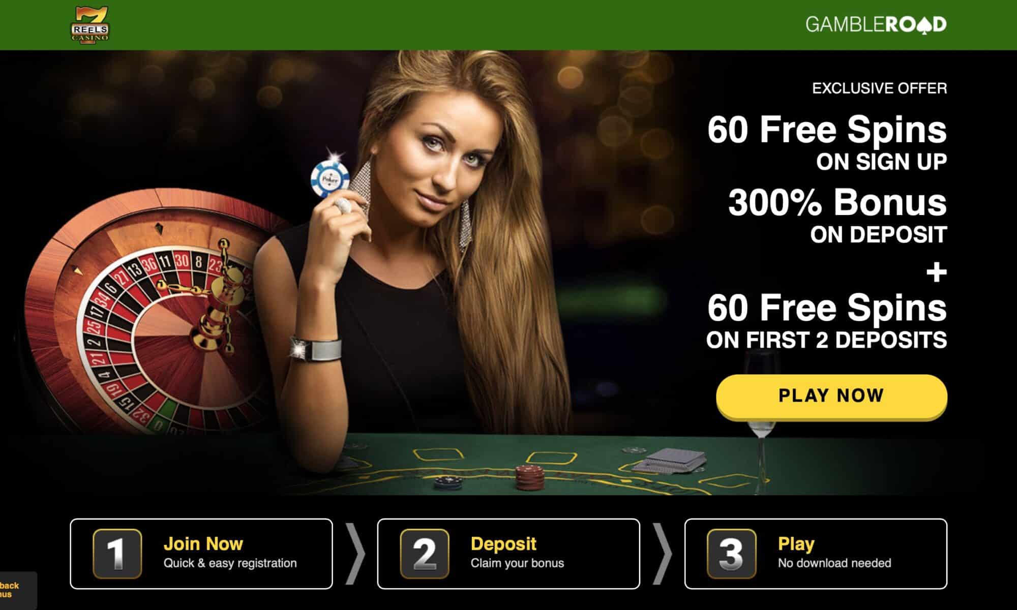 7 Reels Casino - get 60 free spins + 300% deposit