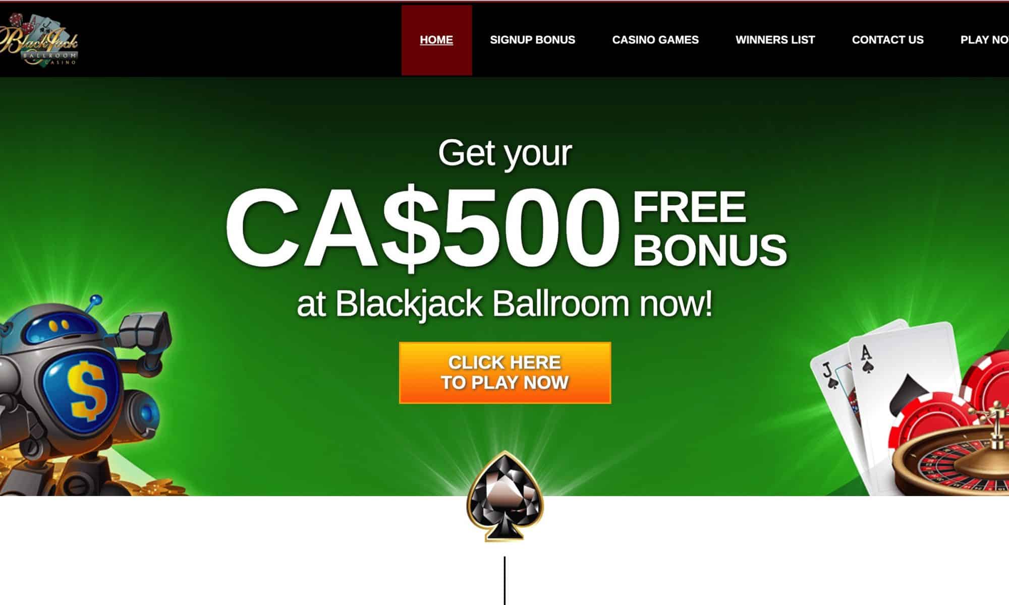 Blackjack Ballroom - Get up to $500 free with 175% match bonus