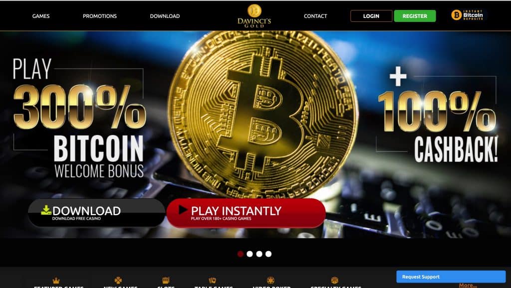 DaVincis Gold Casino Get 300 FREE Match Bonus 100 Cashback DaVincis Gold Casino Get 300 FREE Match Bonus 100 Cashback