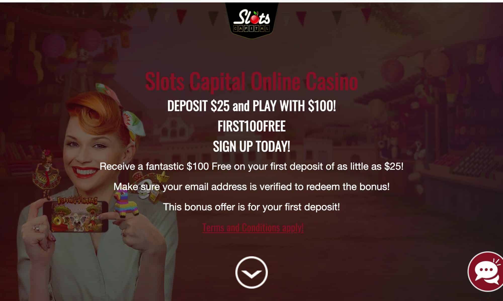 Slots Capital Casino - Receive a $100 bonus offer FREE!