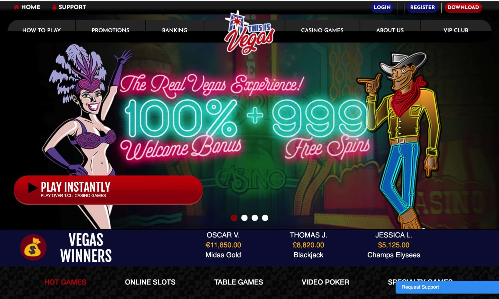 This Is Vegas - 100% welcome prize + 999 free spins