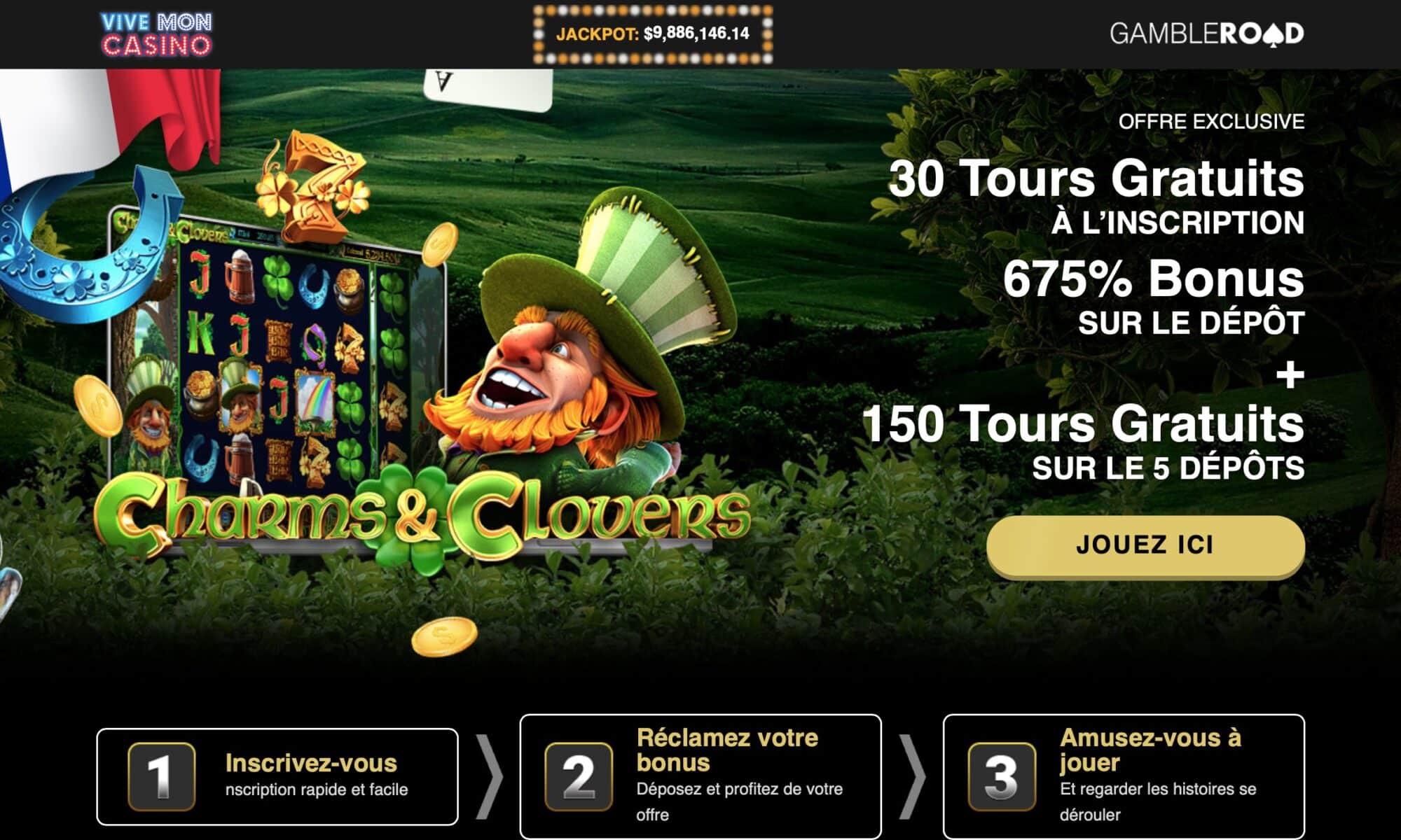 Vive Mon Casino - get 30 free spins + 675% deposit bonus